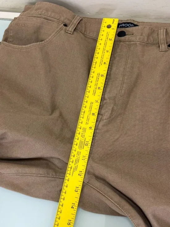 Proof Rover Pants Mens 38X34 Straight Canvas Jeans Brown Hiking Work Huckberry - Picture 10 of 13
